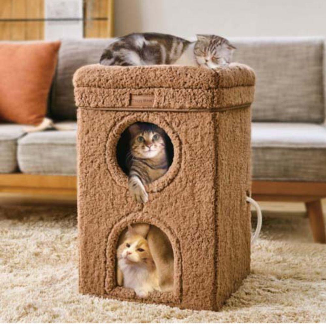 ネコの暖かいわが家 ドギーマン 2階建てのおうち 屋上付き HOT 