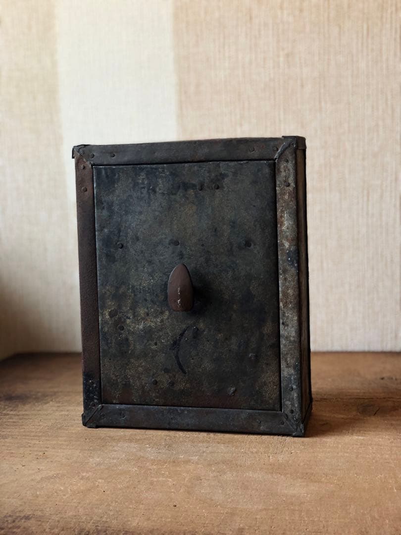 錻力の硯箱　文箱　ブロカント　ブリキ