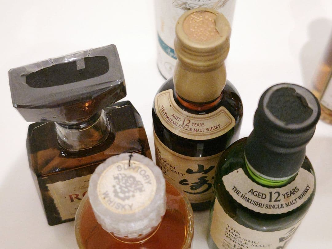 未開封　ウイスキー　ミニボトル　山崎12年　白州12年　響17年　ボウモア