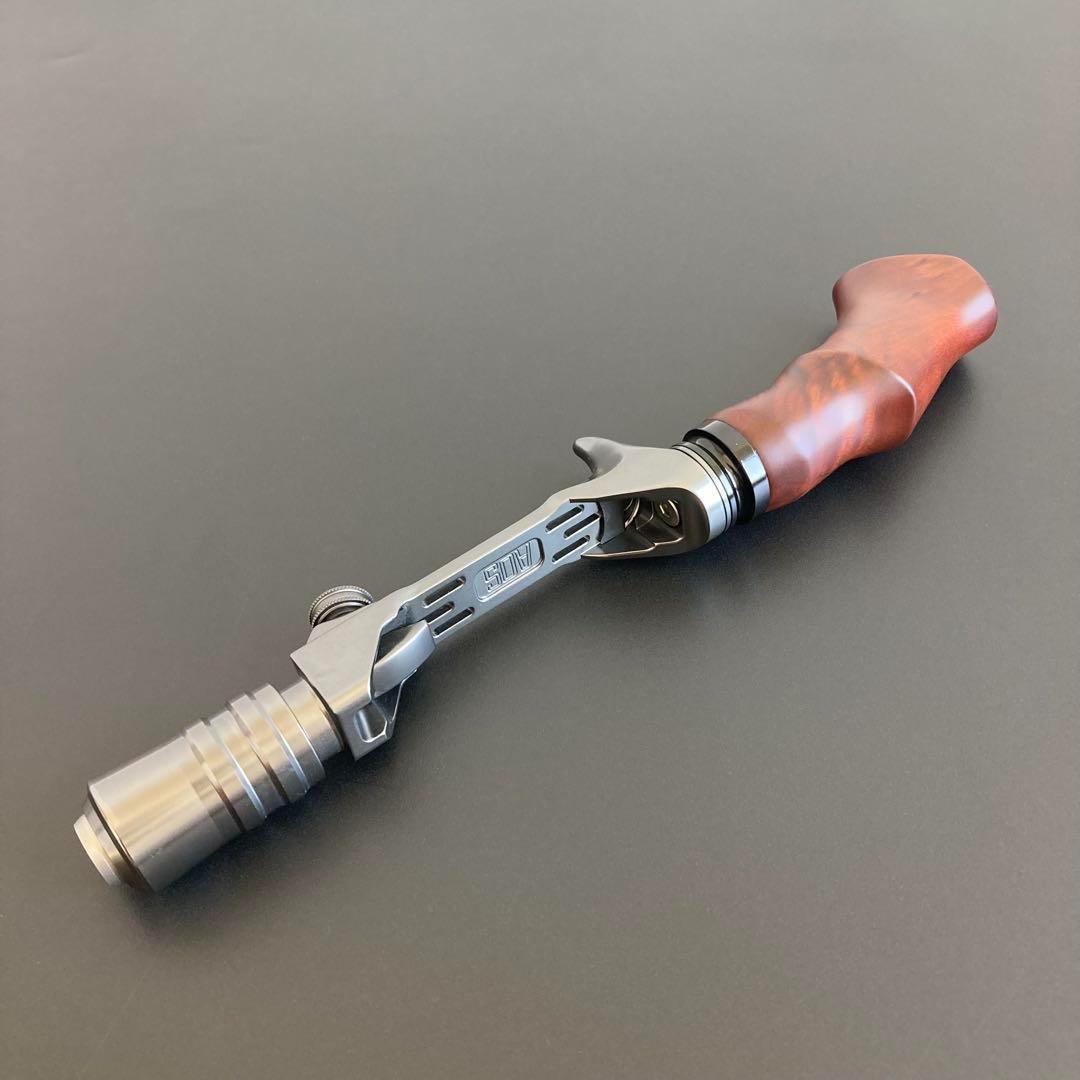 ウッドグリップ ロッドビルディング ウッドガングリップ 天然木 ガンメタ