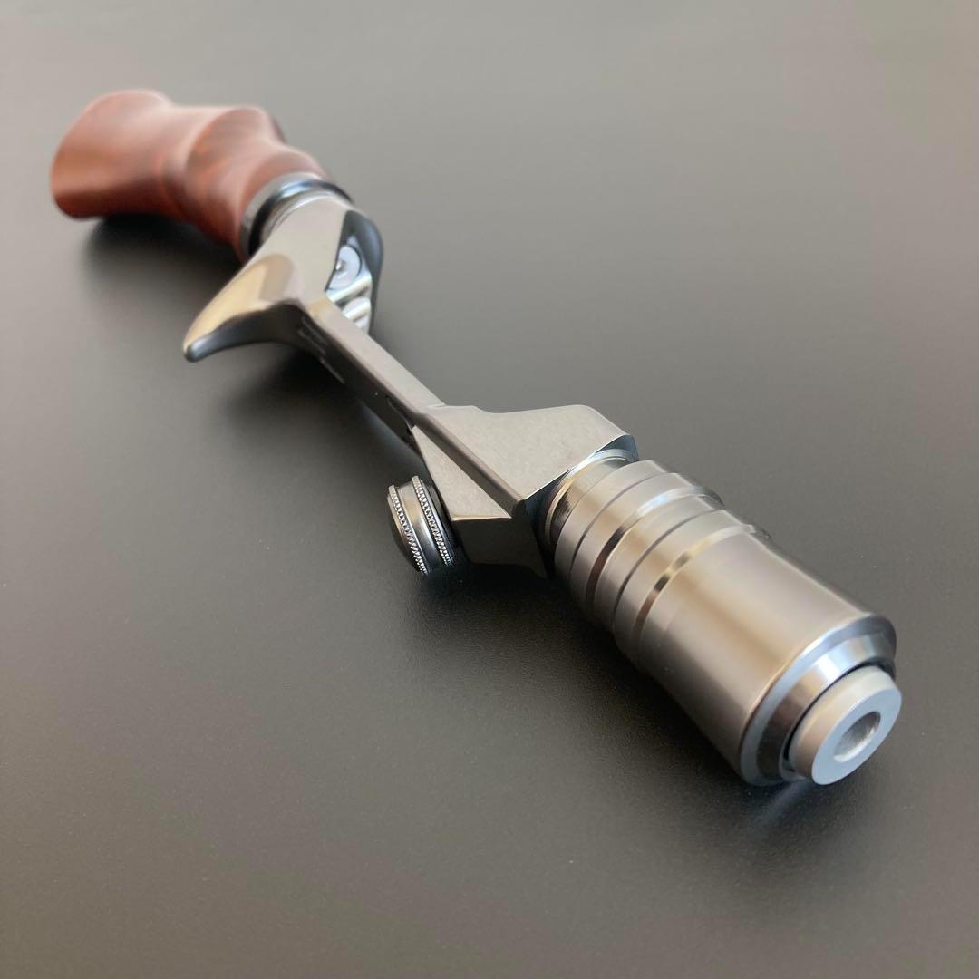 ウッドグリップ ロッドビルディング ウッドガングリップ 天然木 ガンメタ