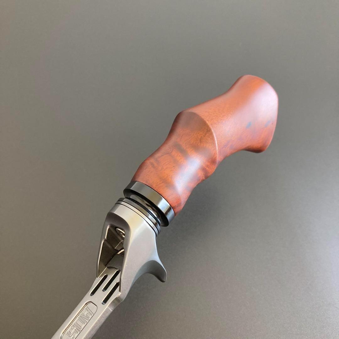 ウッドグリップ ロッドビルディング ウッドガングリップ 天然木 ガンメタ