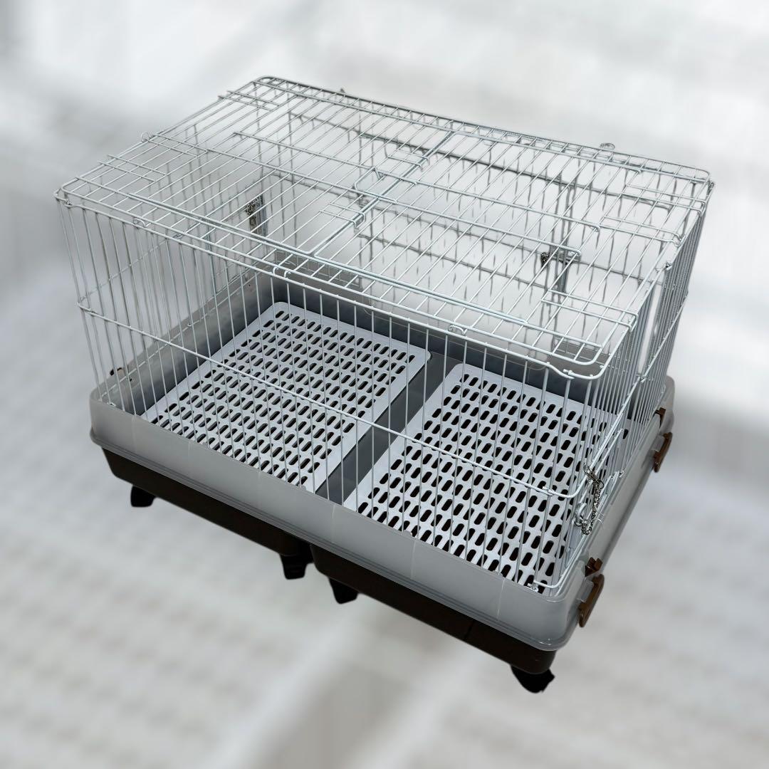 マルカン うさぎのカンタンおそうじケージ ワイドB