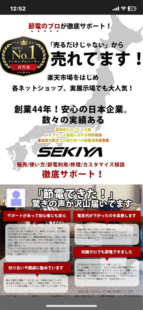 関谷 セキヤ フレキシブルソーラーパネル