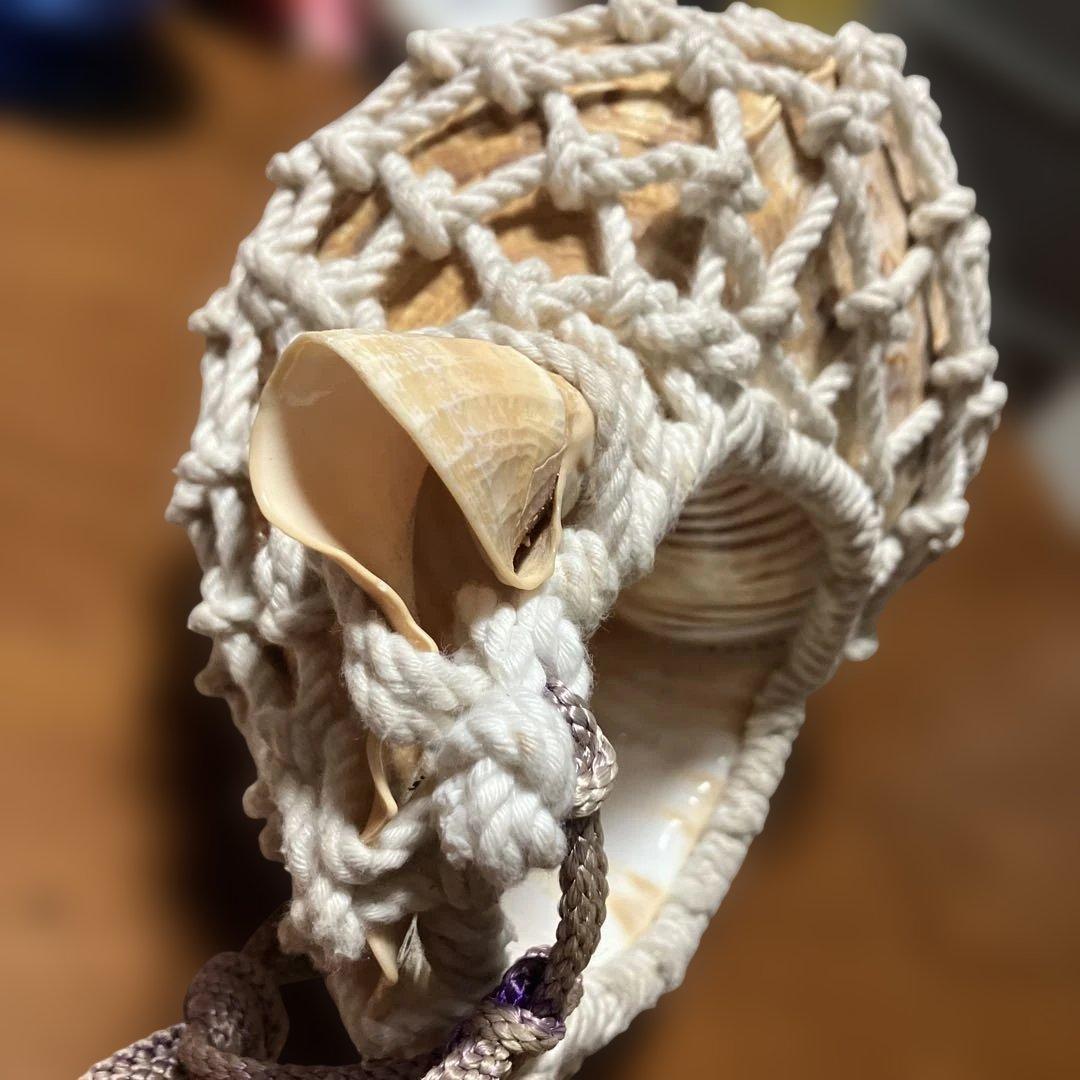 法螺貝笛 年代物 沖縄黒木 長さ40CM