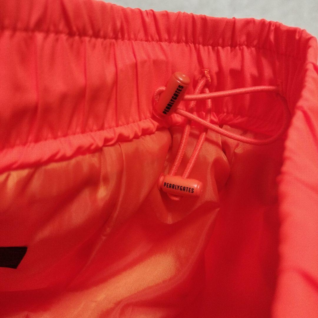 PEARLY GATES極暖ダウン素材 オレンジ キルティングスカート００