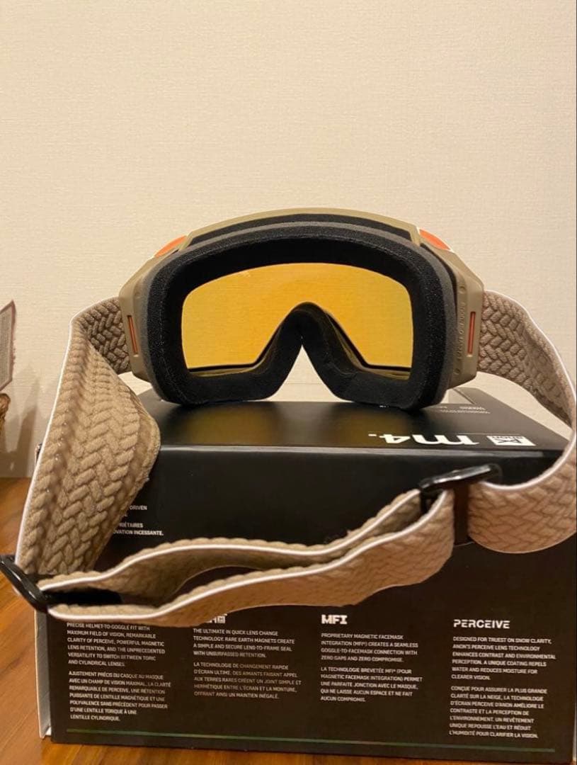 【週末限定価格】anon m4ゴーグル ブラウンオレンジレンズ MFIマスク付き