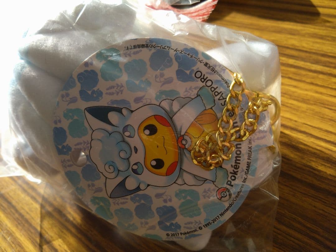 ピカチュウ　ポンチョを着たピカチュウ　アローラロコン　キーホルダー　ポケセン