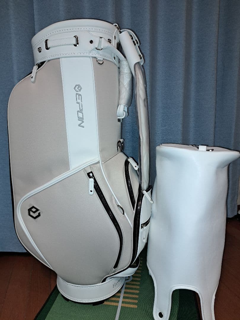 EPON ホワイト キャディバッグ カバー付き