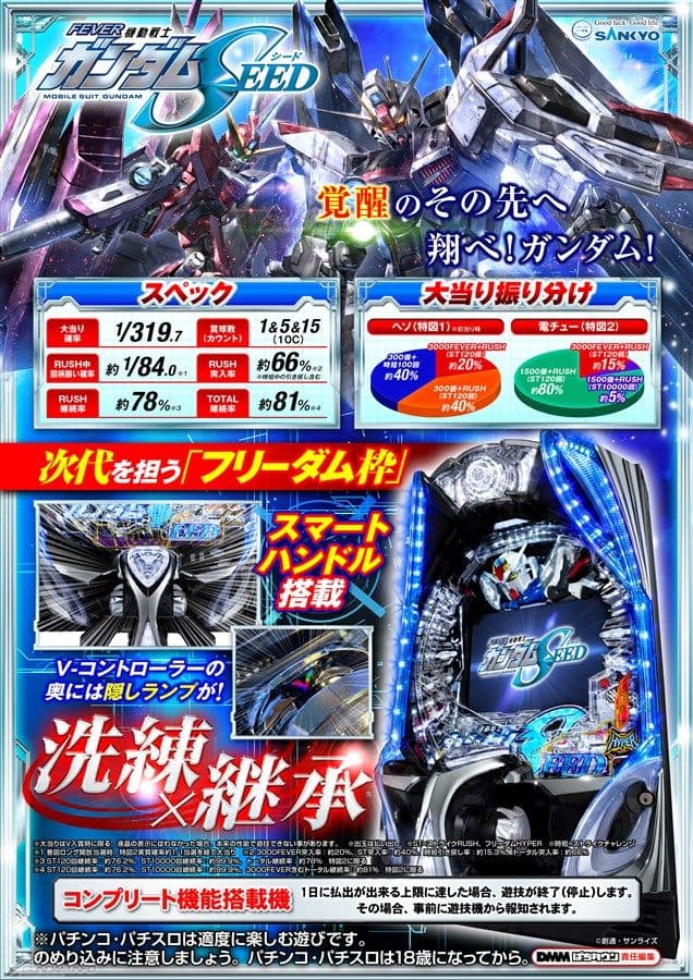 ☆送料込☆Pフィーバー 機動戦士ガンダムSEED 〈オート〉レバブルスイッチ付