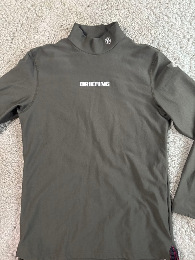 ★ BRIEFING ブリーフィング ゴルフ　ウォーム　モックネックシャツM