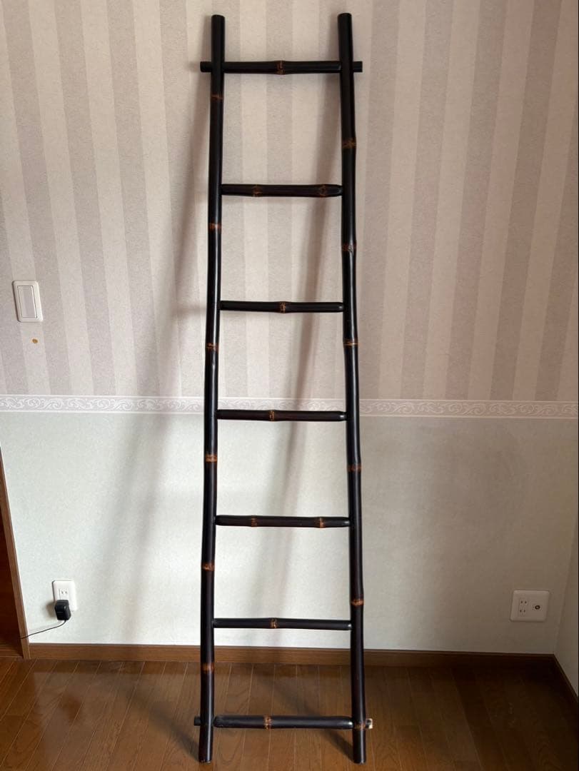 レトロ&アンティーク! 鑑賞.ディスプレイ用・和風.飾り竹梯子! 当時物!