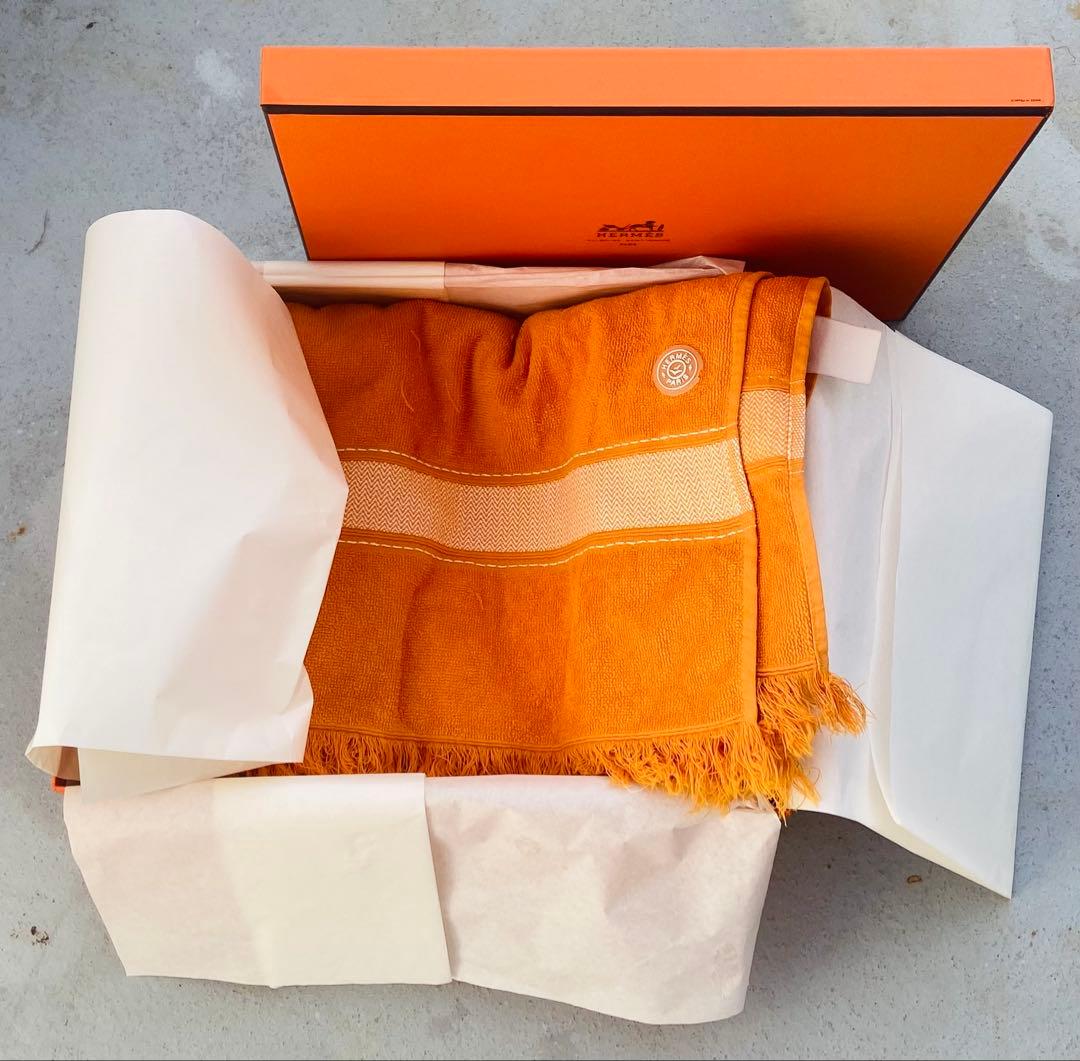 HERMESエルメス　セリエヨッティング　バスビーチタオル希少160センチ正方形