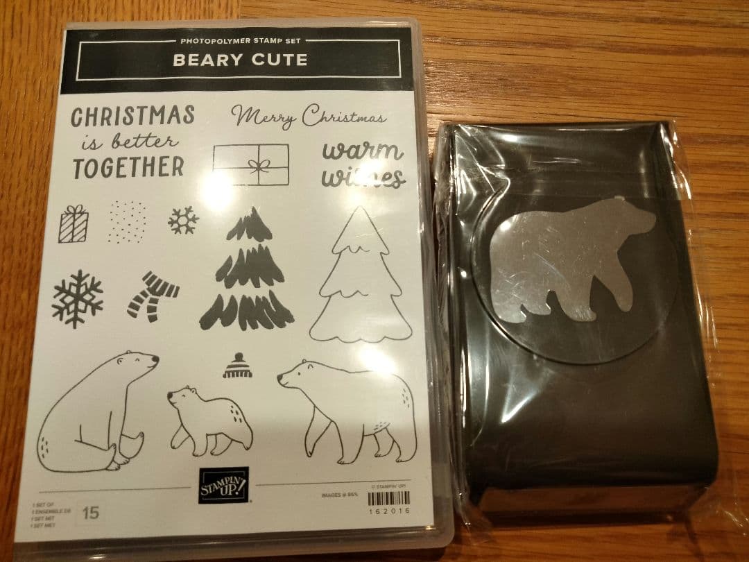 最後の１点♡スタンピンアップ　くま スタンプ&パンチ