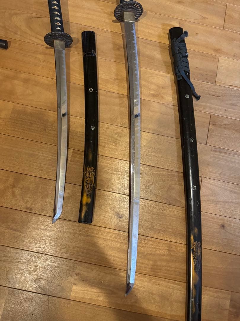 日本刀の模造刀2本セット 龍の装飾