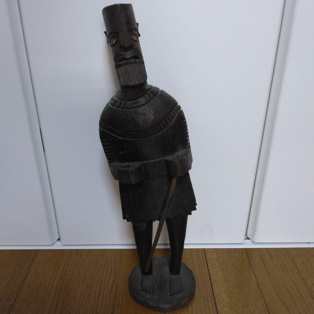 1380 人形　木彫り、人形、木