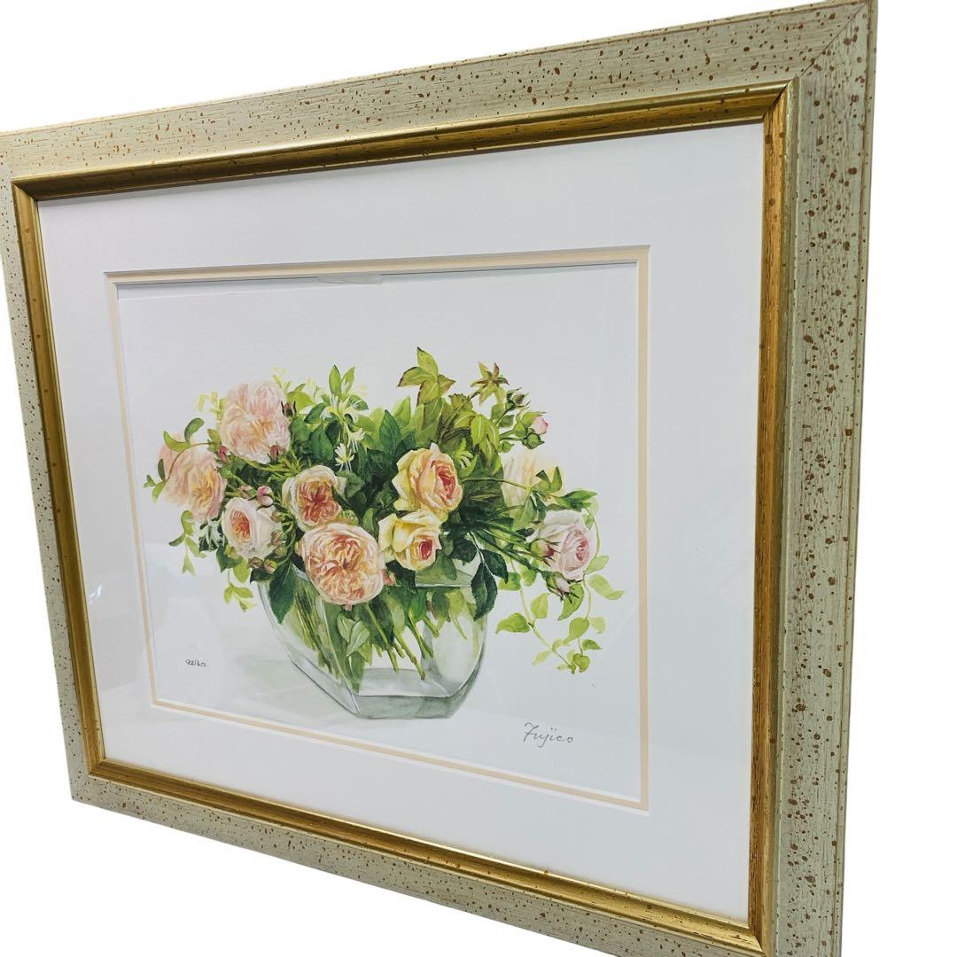 橋本 不二子 限定版画 額装 大判サイズ 直筆サイン・エディション有り