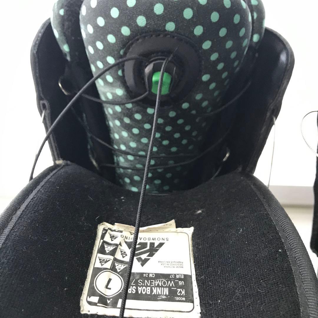 haha K2 女性用スノーボードブーツ ブラック/ポルカドット　24cm