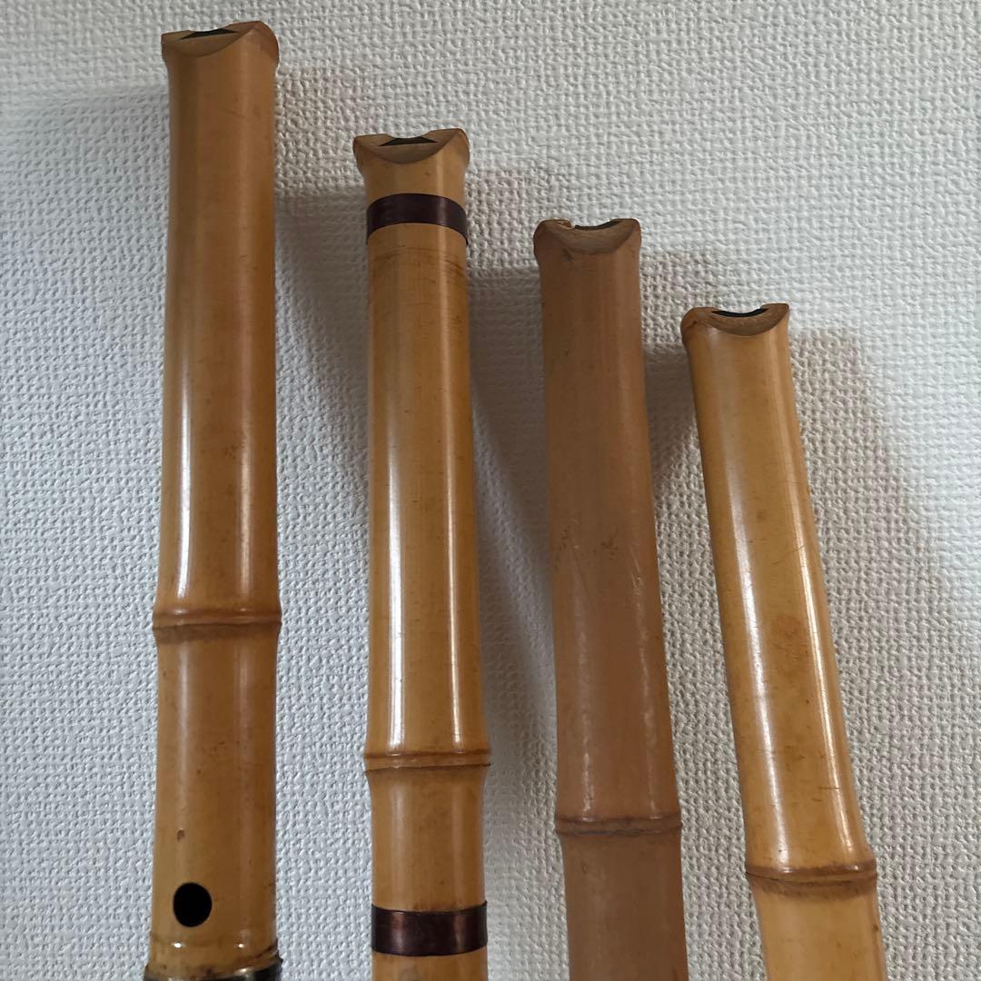 尺八本体 竹製 4本セット