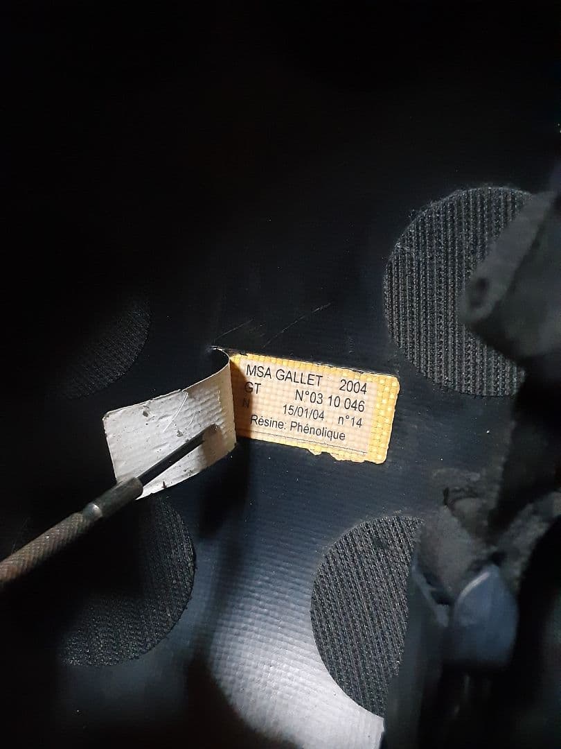 実物 詳細不明 MSA GALLET ACH MICH TC2000