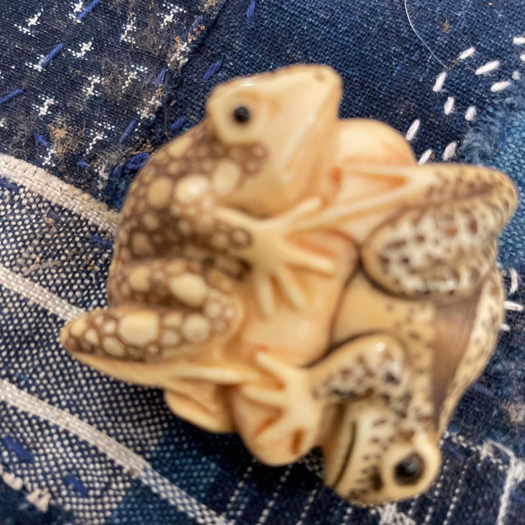 根付け、アンティーク、3点