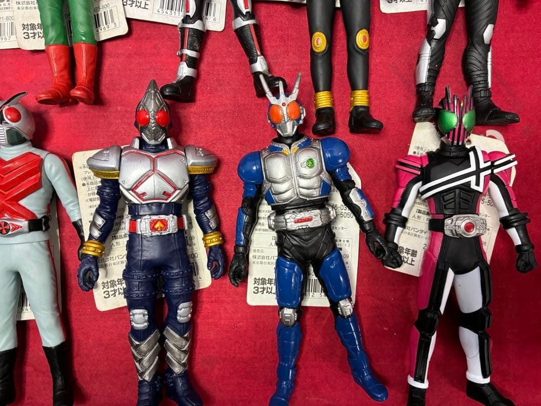 タグ付き 仮面ライダー 20体 まとめ売り ソフビ 1号 クウガ 龍騎 ファイズ