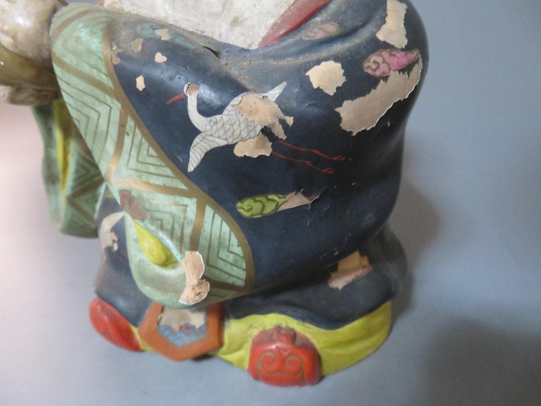 ◆283◆縁起物！ 福禄寿 人形 置物 招福　歴史 資料 鶴 寿 守り 七福神