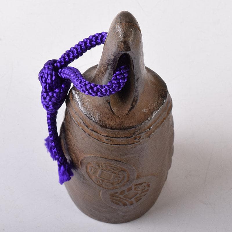 南部鉄器　御釜師　鈴木盛久作　南部砂鐵鈴　重さ約371g　共箱　C　R8227