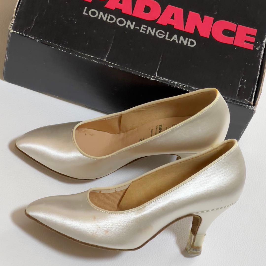 スーパダンスシューズ　ワイド3 ヒール7cm 訳あり　未使用　ホワイトサテン