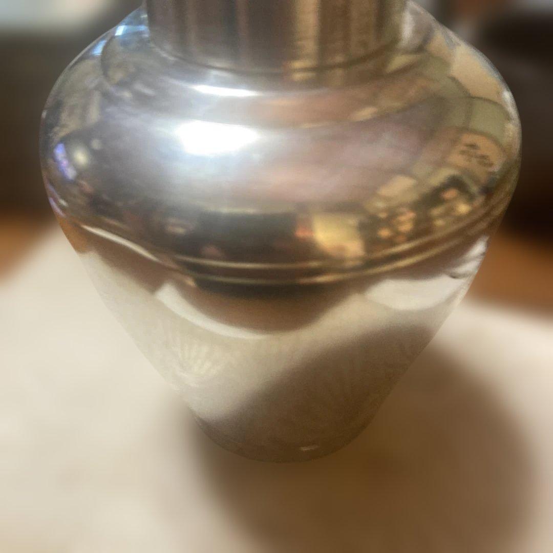 金属製 竹模様 水入れ 蓋付き