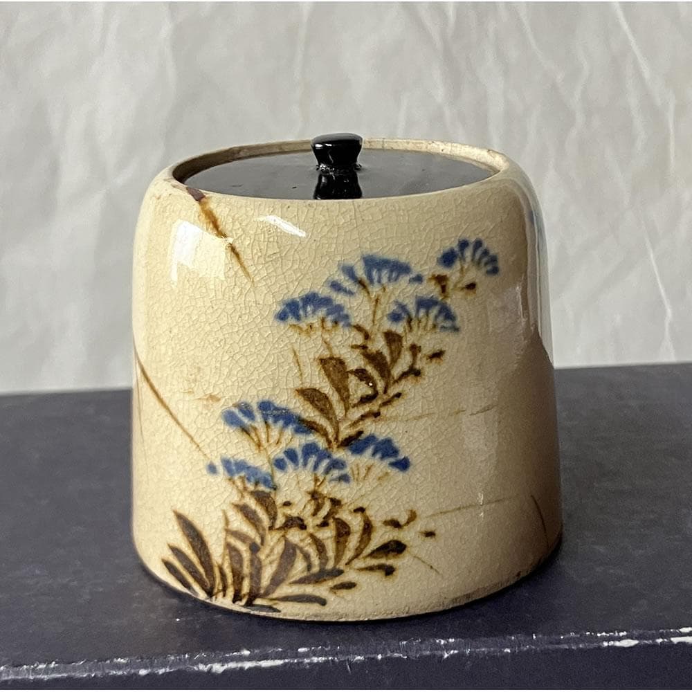 w166 錦光山 古清水 茶入 替茶器 茶器 茶道具