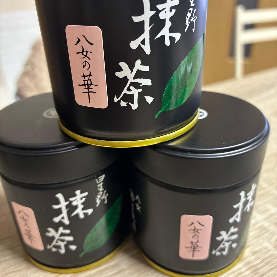 八女の華　抹茶 40g缶入り3缶