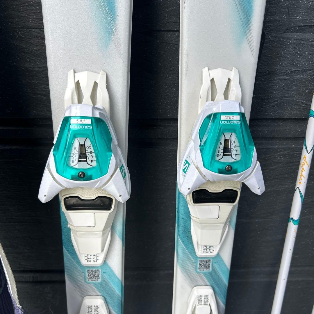 サロモン　スキー板　137cm バッグ付き　LEKIストック