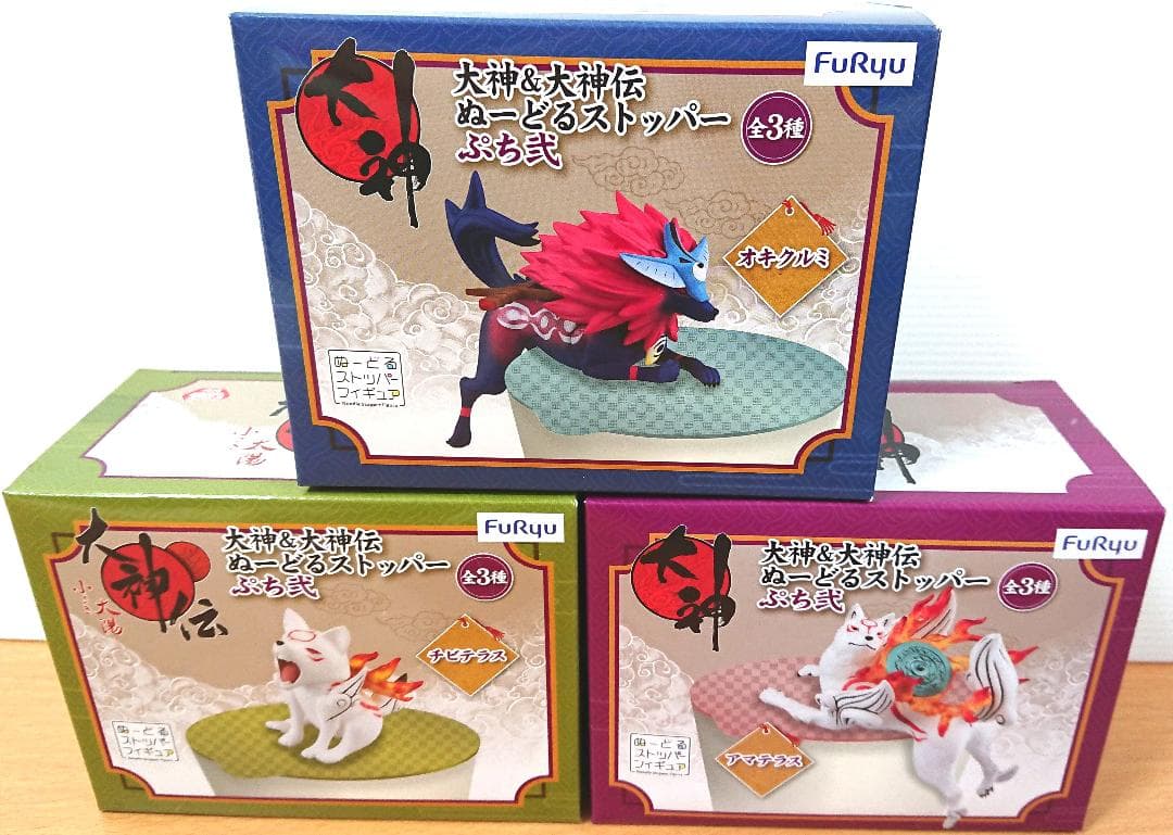 大神＆大神伝 ぬーどるストッパーぷち弐 アマテラス チビテラス オキクルミ 全種