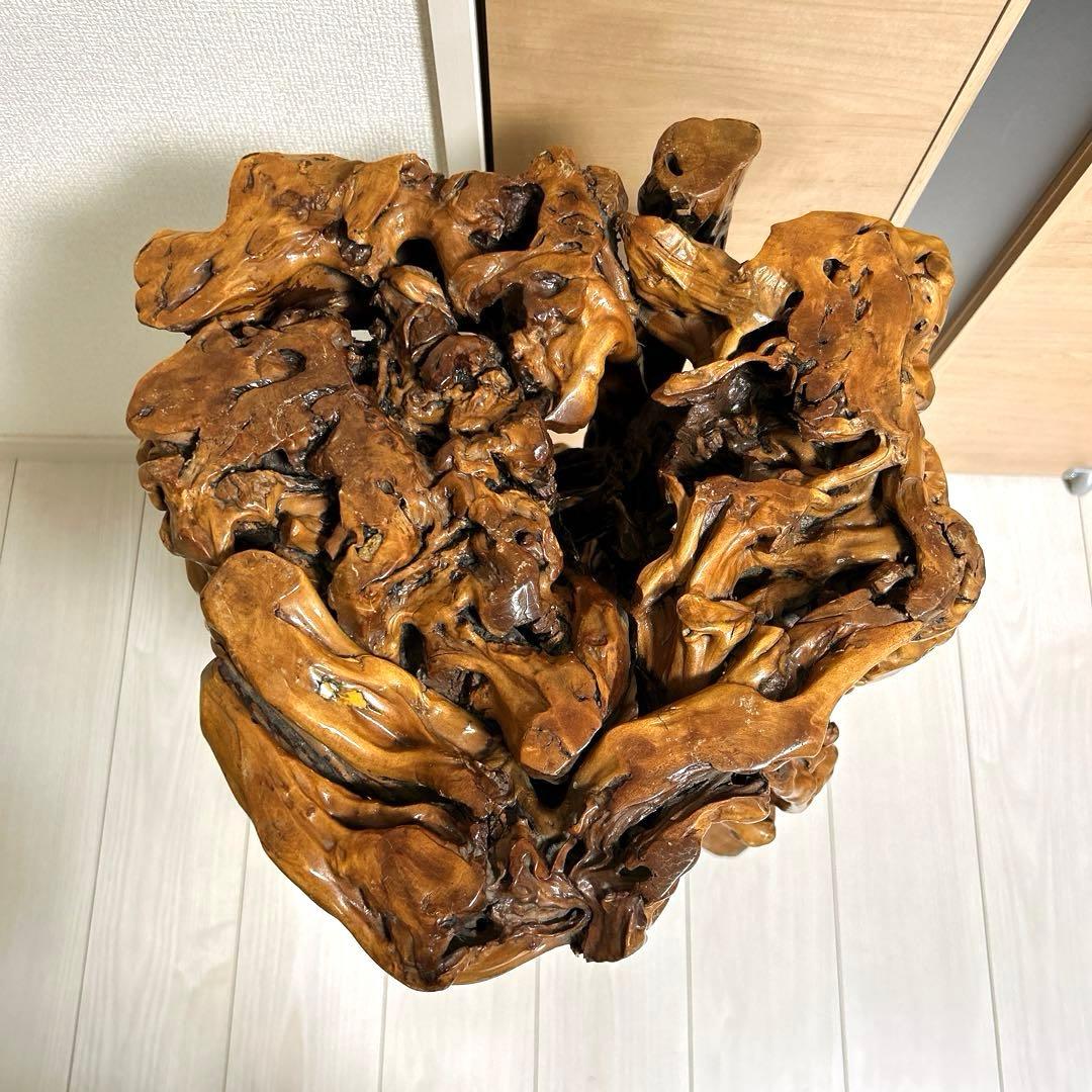 天然木 流木風 花台 飾り台 一点物 インテリアスタンド コーヒーテーブル