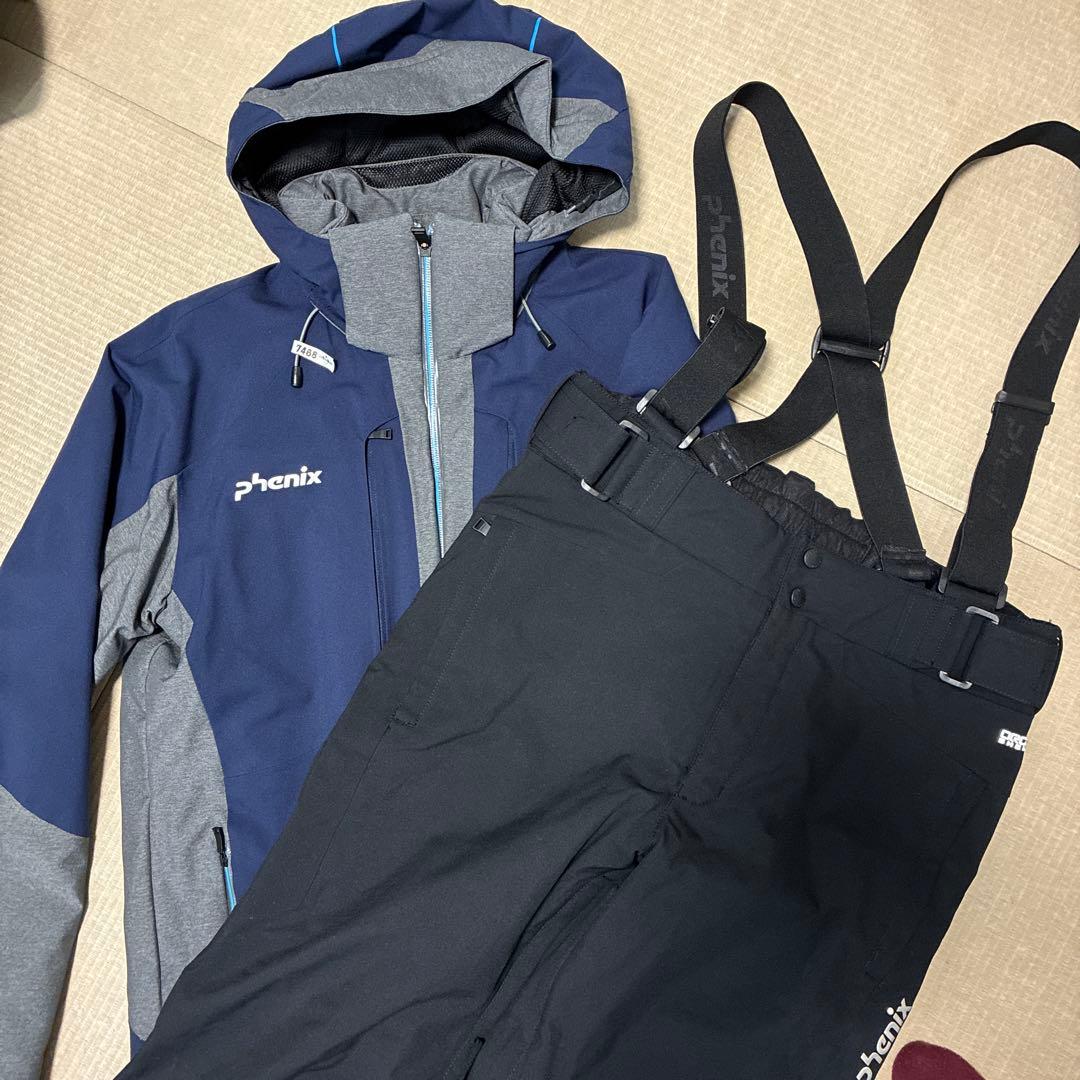 Phenix スキーウェア上下セット　メンズ　Lサイズ　ネイビーグレー