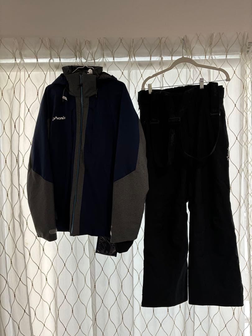 Phenix スキーウェア上下セット　メンズ　Lサイズ　ネイビーグレー
