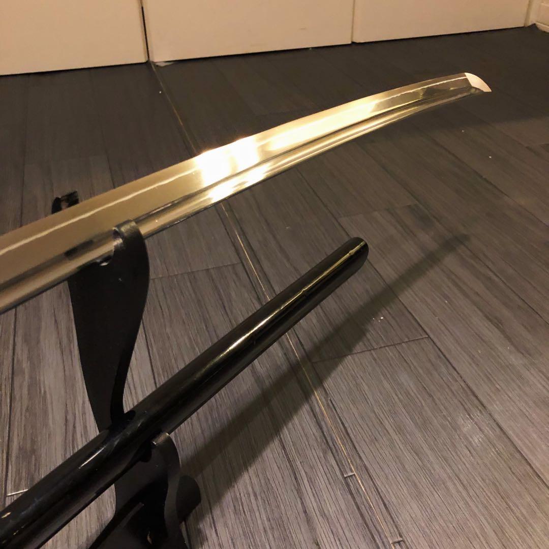 高級模造刀　樋有刀身 渋緑拵え　居合刀　太刀　本格模造刀