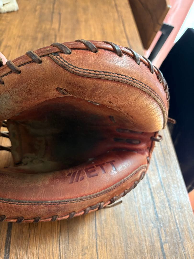 ZETTキャッチャーミット高校野球　茶色 野球グローブ