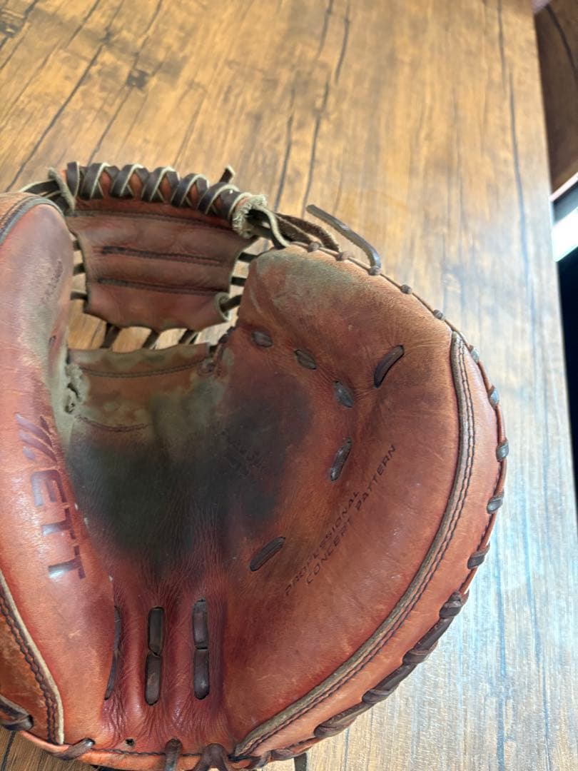 ZETTキャッチャーミット高校野球　茶色 野球グローブ