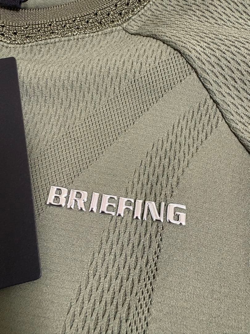 【未使用タグ付き】ブリーフィングゴルフ Wラッセル クルーネック M