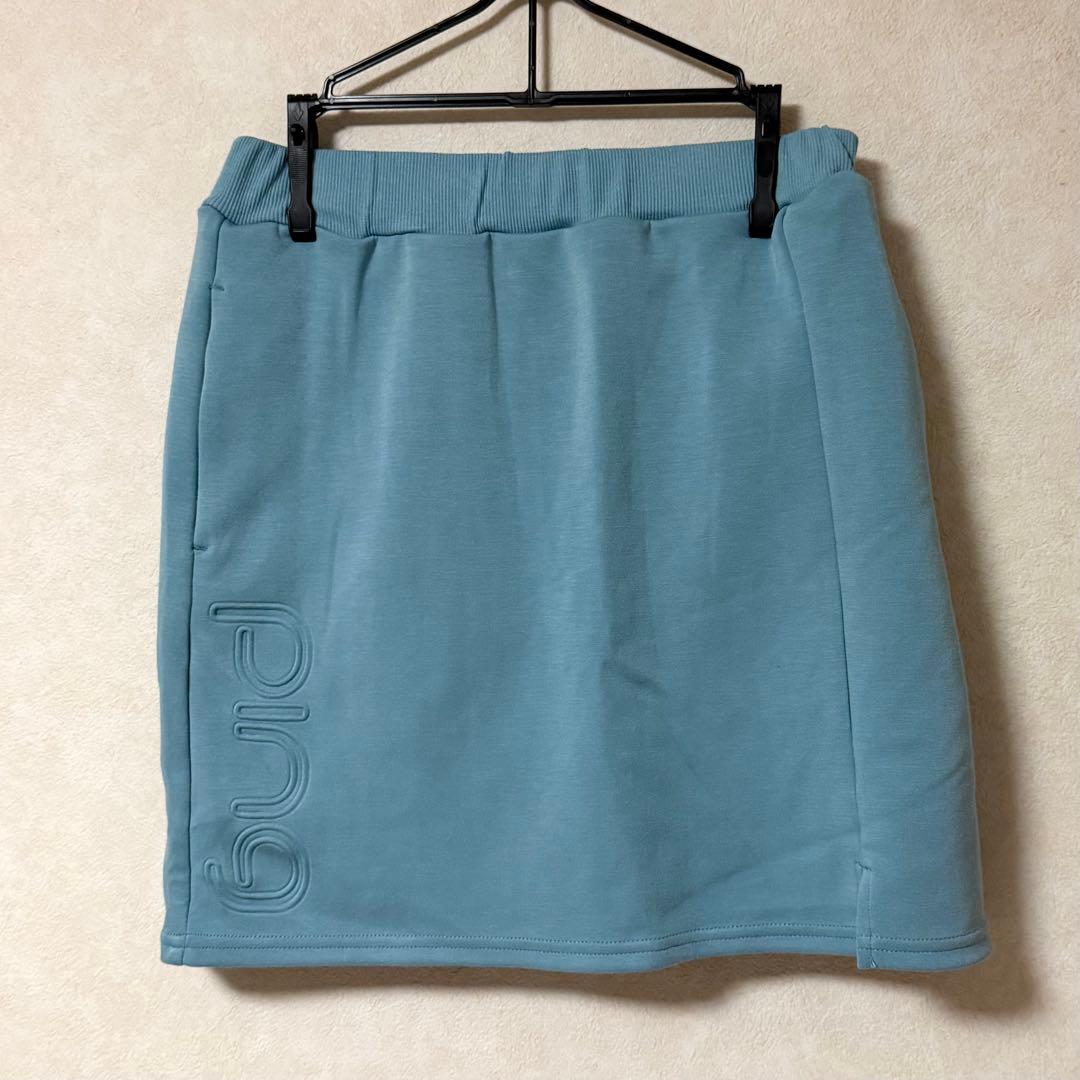 PING ダンボールニット レディース スカート ブルー