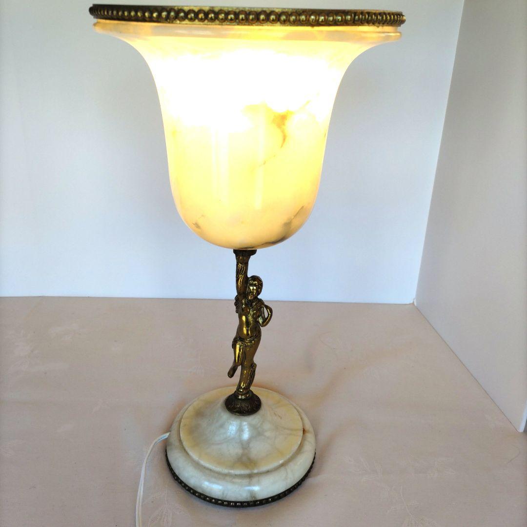 電気スタンド　人造大理石　アンティーク