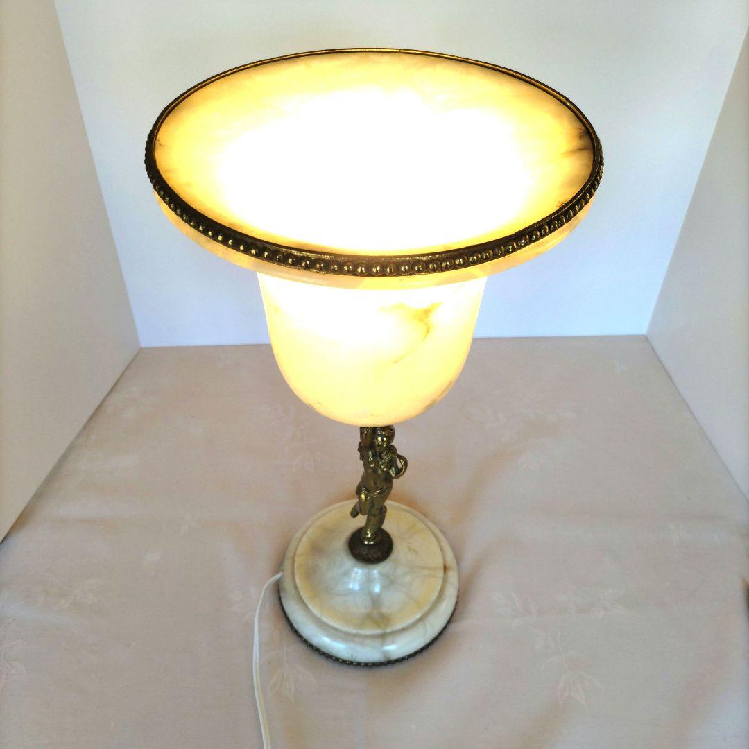 電気スタンド　人造大理石　アンティーク