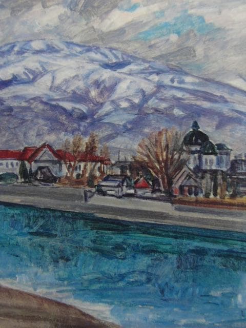 井手宣通、【吾妻山遠望】の一部、希少な大判画集より、新品高級額