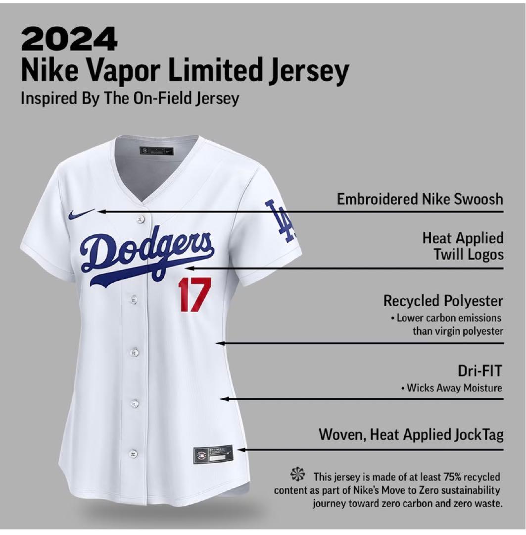 LA Dodgers 17 大谷翔平選手 ナイキホームジャージ正規輸入品