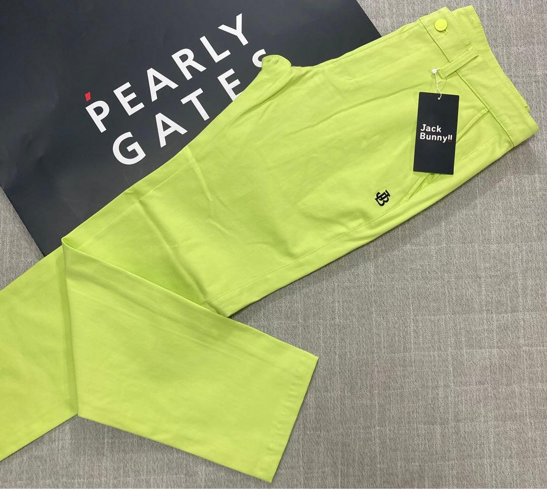 新品 パーリーゲイツ ジャックバニー ストレッチツイルパンツ(4)サイズM/黄