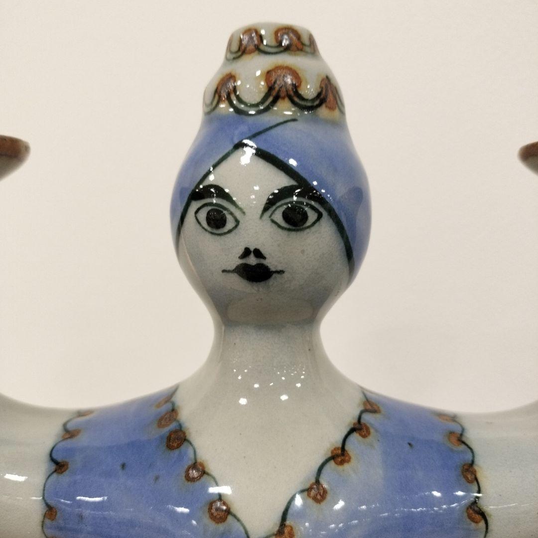 メキシコ　女性型キャンドルホルダー 陶器製