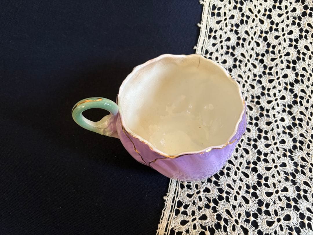 リュネヴィル窯 チューリップ ショコラカップ フランス アンティーク