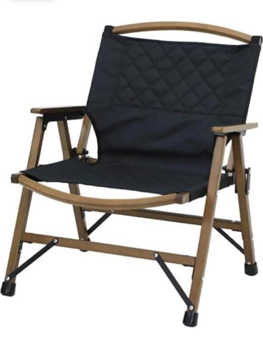 QUICK CAMP　ウッドローチェア　ブラック